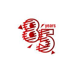 85 Years Anniversary Celebration Vector Template Design Illustration