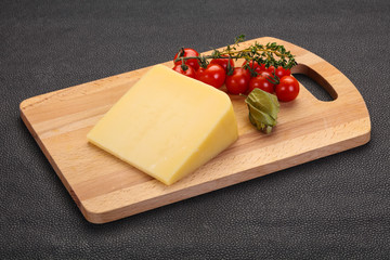 Hard parmesan cheese piece