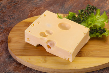 Maasdam cheese brick