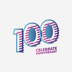 100 Years Anniversary Vector Template Design Illustration