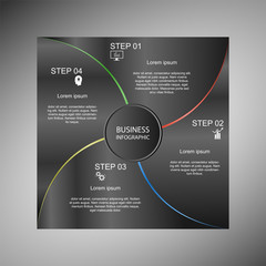 Business InfoGraphics, Geometry, Square Design, Marketing presentation, section banner