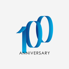 100 Years Anniversary Vector Template Design Illustration