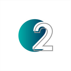 2 years anniversary celebration vector template design illustration