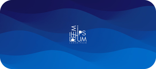 Water surface. Blue abstract background. Vector illustration for design.