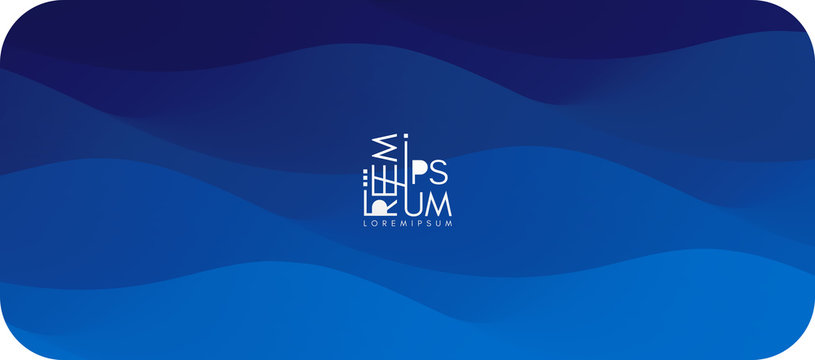 Water surface. Blue abstract background. Vector illustration for design.