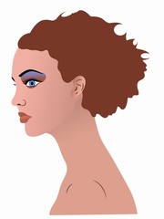 make-up woman face. vector