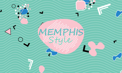 Memphis. 90s pattern. Geometric shapes