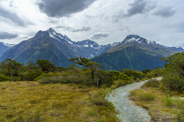 hiking the path, key summit track, southern alps, new zealand 12