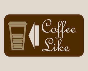Non-spill coffee logo, vector