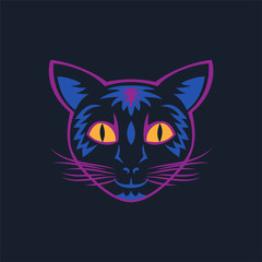 Obraz premium hand drawn acid cat