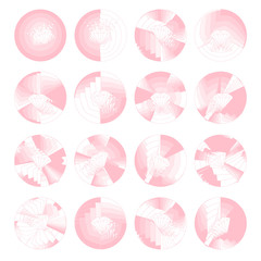 diamonds form : set of geometric oranaments