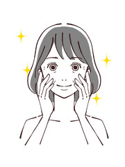 美容　シニア女性の顔