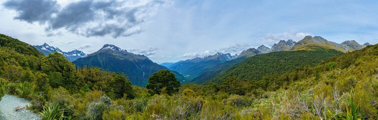 panoram of key summit track, southern alps, new zealand 3