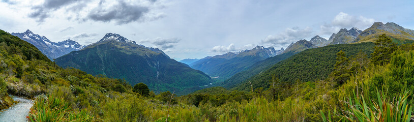 panoram of key summit track, southern alps, new zealand 4