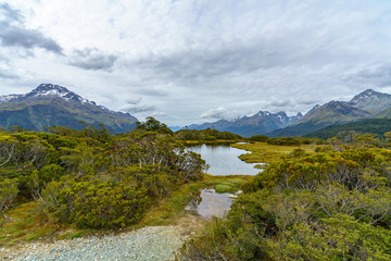 lakes on key summit track, southern alps, new zealand 10