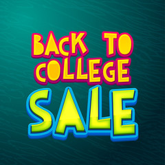 Back to school and educational, sale banner.