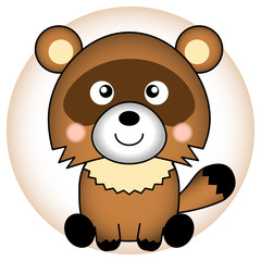 たぬきのイラスト