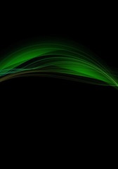 Abstract background waves. Black and green abstract background for business card or wallpaper