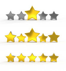 Golden five stars