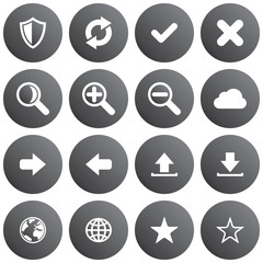 Round web application icon set