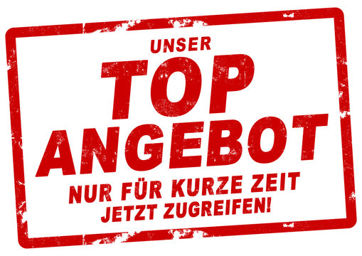 nlsb591 NewLongStampBanner nlsb - german banner (deutsch) - Unser Top Angebot, nur für kurze Zeit - jetzt zugreifen! - Stempel - einfach / rot / Druckvorlage - DIN A2, A3, A4 - new-version - xxl g7900