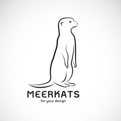 Vector of meerkats design on white background. Wild Animals. Meerkats logo or icon. Easy editable layered vector illustration.