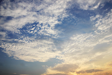 Blue sky and clouds for background.