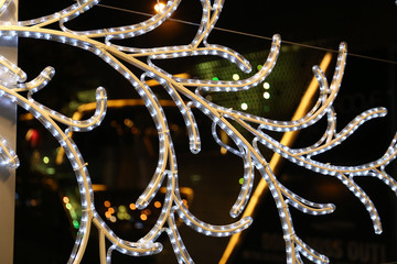 LED decoration light, coral tree shape at night