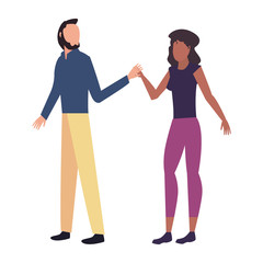 man and woman characters avatars