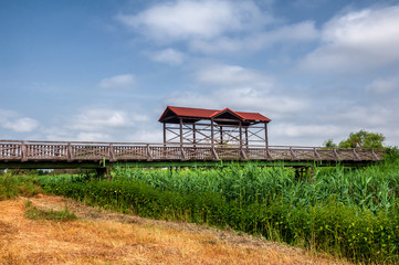 Historische Brücke von Andau an der Österreichisch-Ungarischen Grenze