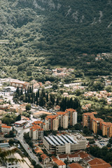  Montenegro attractions. Panorama of the Bay of Kotor and the old town.