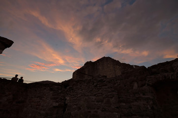 Sonnenuntergang in der Burgruine