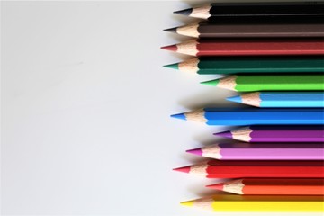color pencils isolated on white background