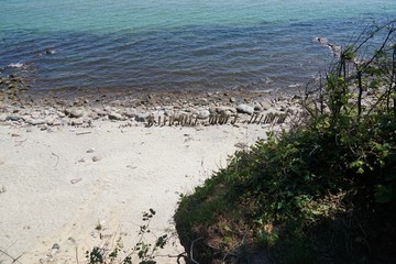 Sonniger Blick vom Steilufer bei Grömitz auf die Ostsee