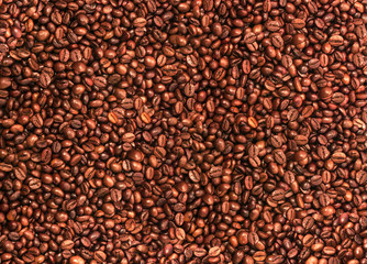 Background roasted coffee beans