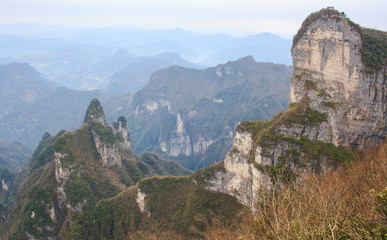 Fototapeta na wymiar Zhangjiajie National Park, China. Avatar mountains