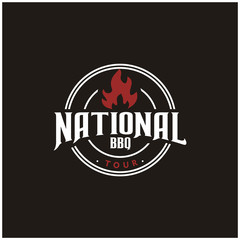 Fototapeta na wymiar National Barbeque Logo Design Inspiration