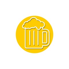Beer glass icon sign symbol logo label