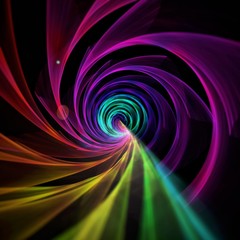 Abstract background painted with colorful lines of light