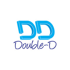 letter dd 3d logo vector