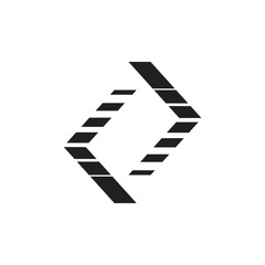 stripes motion arrow fast symbol logo vector