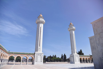 Monastir, Tunisia, July 2019. Mausoleum of Habib Bourgiba, the first President of the Republic of Tunisia. Monastir.