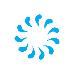 swirl water splash symbol decoration logo vector