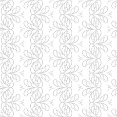 Abstract seamless pattern. Fashion graphic on white background design. Modern stylish abstract texture. Monochrome template for prints, textiles, wrapping, wallpaper, etc. Vector illustration.