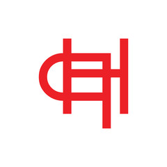 letter hq linked line design geometric logo