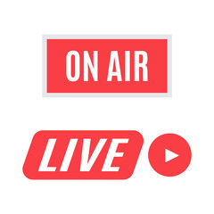 Live Streaming icon. Emblem for broadcasting or online tv stream