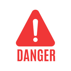 Attention please badge or banner. Danger sign design. Caution error icon