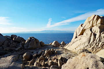 Sardinien Felsen am Capo Testa