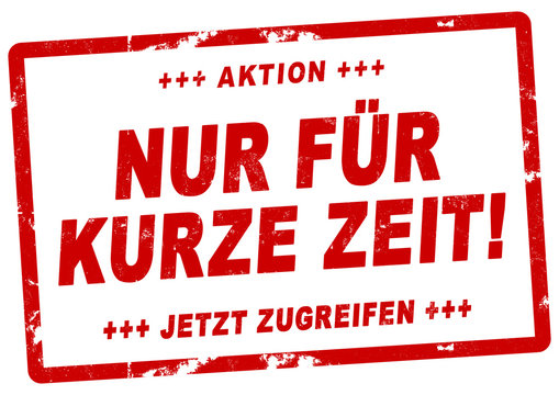 nlsb593 NewLongStampBanner nlsb - german banner (deutsch) - Aktion - Nur für kurze Zeit! - jetzt zugreifen! - Stempel - einfach / rot / Druckvorlage - DIN A2, A3, A4 - new-version - xxl g7902