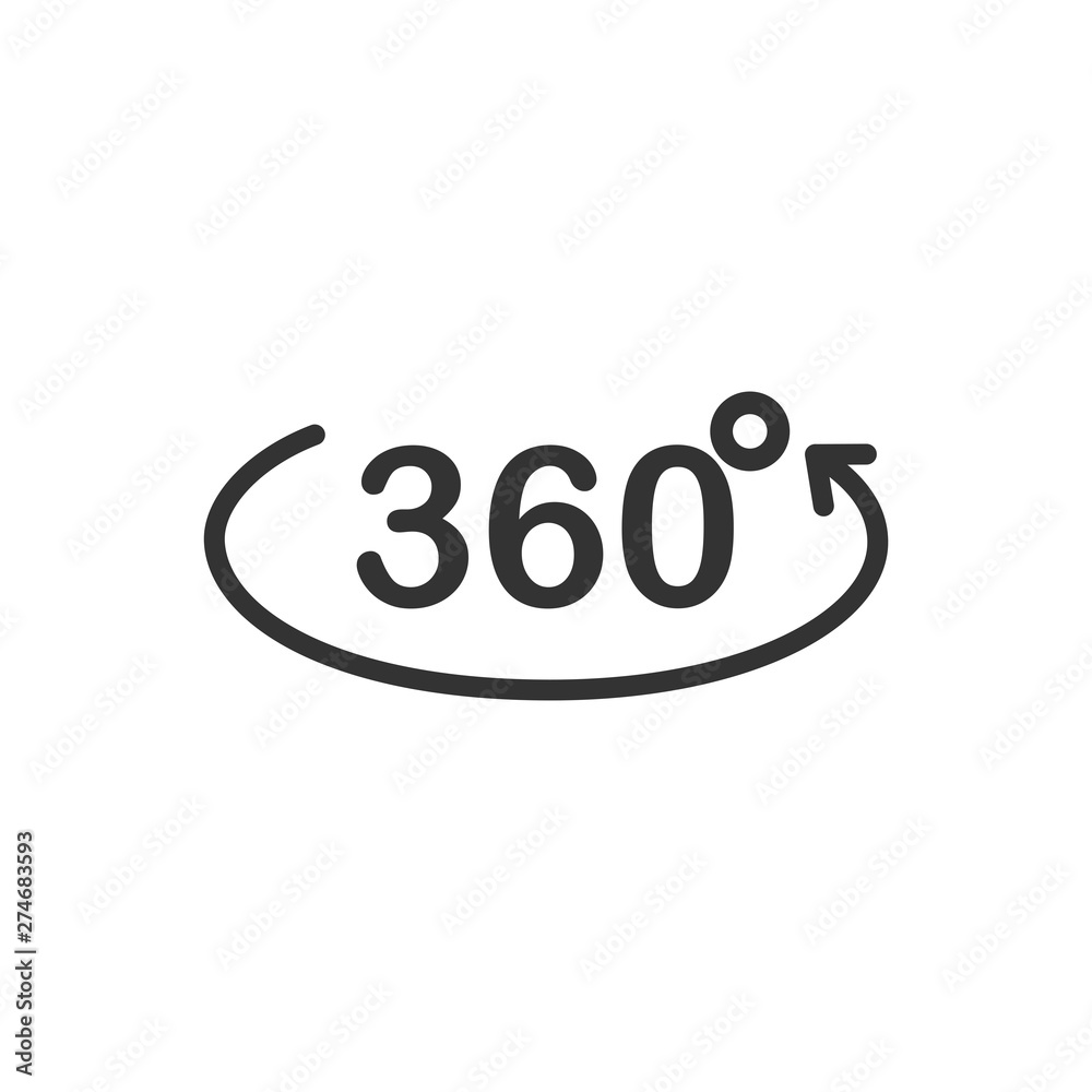Poster angel 360 degree icon template black color editable. angel 360 degree symbol flat vector sign isolat